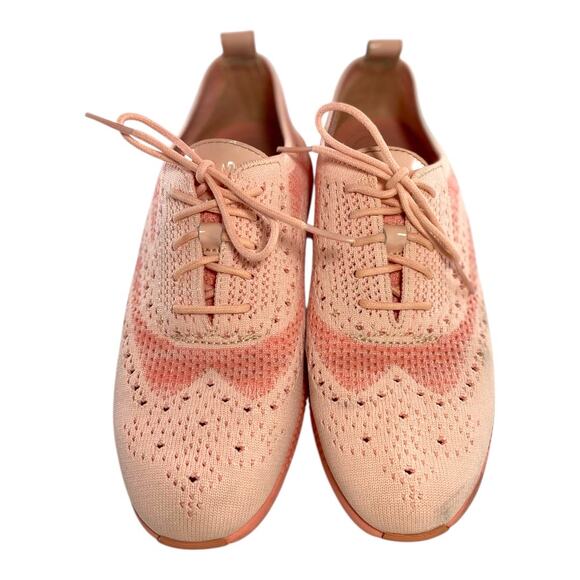 Cole Haan Women 2.ZERØGRAND Stitchlite™ Wingtip Oxford Peach Pink Size 7B Shoes - Picture 1 of 10